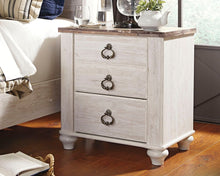 Load image into Gallery viewer, Willowton - Brown / Beige / White - Two Drawer Night Stand