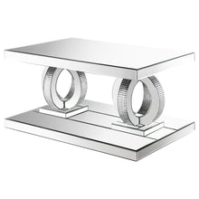 Load image into Gallery viewer, Breena - Rectangular Mirrored Acrylic Coffee Table - Silver