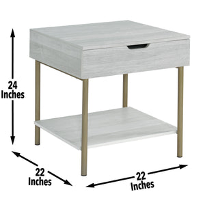 Whitman - Square End Table - White