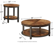 Load image into Gallery viewer, Roybeck - Light Brown / Bronze - Occasional Table Set (Set of 3)