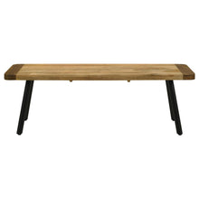 Load image into Gallery viewer, Maverick - Rectangular Dining Bench - Natural Mango And Black