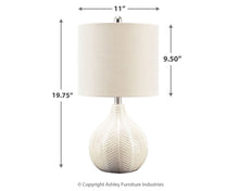 Load image into Gallery viewer, Rainermen - Off White - Ceramic Table Lamp