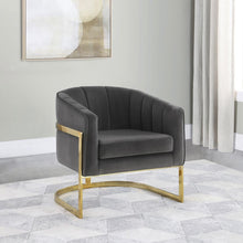 Load image into Gallery viewer, Alamor - Upholstered Barrel Back Accent Chair - Dark Gray