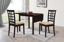 Load image into Gallery viewer, Kelso - 3 Piece Drop Leaf Dining Table Set - Cappuccino