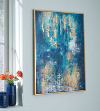 Load image into Gallery viewer, Scarlite - Teal / Gold Finish - Wall Art