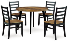 Load image into Gallery viewer, Blondon - Brown / Black - Dining Table And 4 Chairs (Set of 5)