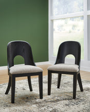 Load image into Gallery viewer, Rowanbeck - Gray / Black - Dining Upholstered Side Chair (Set of 2)