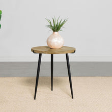 Load image into Gallery viewer, Pilar - Round Solid Wood Top End Table - Natural And Black