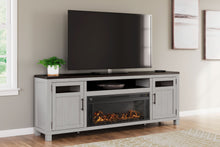 Load image into Gallery viewer, Darborn - Gray / Brown - 88&quot; TV Stand With Electric Infrared Fireplace Insert