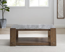 Load image into Gallery viewer, Libby - Sintered Stone Coffee Table With Casters - Brown