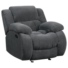 Load image into Gallery viewer, Weissman - Upholstered Padded Arm Glider Recliner - Gray