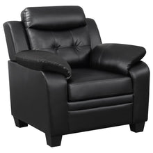 Load image into Gallery viewer, Finley - Upholstered Padded Arm Tufted Accent Chair - Black
