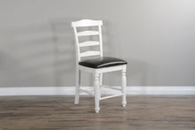Load image into Gallery viewer, Carriage House - Ladderback Barstool With Cushion Seat - White / Black