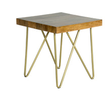 Load image into Gallery viewer, Walter - Brass Inlay End Table - Brown