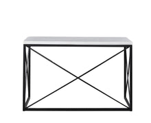 Load image into Gallery viewer, Skyler - White Marble Top Rectangular Sofa Table - White