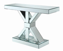 Load image into Gallery viewer, Lurlynn - X-Shaped Mirrored Entryway Console Table - Silver