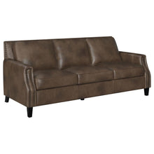Load image into Gallery viewer, Leaton - Upholstered Recessed Arm Sofa - Brown Sugar