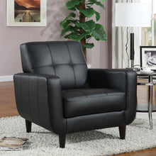 Load image into Gallery viewer, Aaron - Upholstered Track Arm Tufted Accent Chair - Black