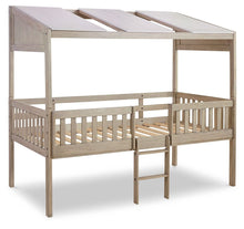 Load image into Gallery viewer, Wrenalyn - White / Brown / Beige - Twin Loft Bed With Roof Panels