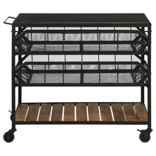 Load image into Gallery viewer, Evander - Marble Top Kitchen Cart With Removable Shelves - Black