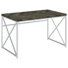Load image into Gallery viewer, Grimma - Writing Office Desk - Rustic Gray And Chrome