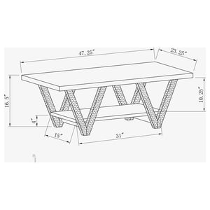 Stevens - Engineered Wood Coffee Table Antique - Gray And Black