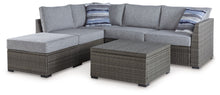 Load image into Gallery viewer, Petal Road - Gray - Loveseat Sectional, Ottoman, Table Set (Set of 4)