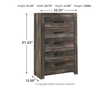 Load image into Gallery viewer, Wynnlow - Gray - Five Drawer Chest