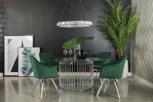 Load image into Gallery viewer, Veena - Round Glass Top Metal Dining Table - Chrome