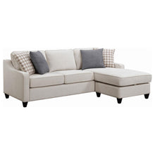 Load image into Gallery viewer, Mcloughlin - Upholstered Sloped Arm Sectional Sofa - Platinum