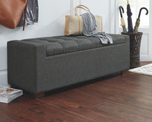 Load image into Gallery viewer, Cortwell - Gray - Storage Bench