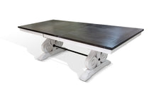 Load image into Gallery viewer, Carriage House - Trestle Table - White / Dark Brown