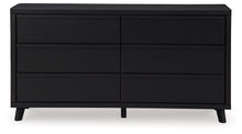 Load image into Gallery viewer, Danziar - Black - Six Drawer Dresser