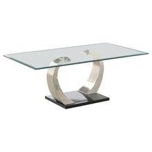 Load image into Gallery viewer, Pruitt - Rectangular Glass Top Metal Coffee Table - Satin