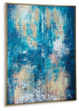 Load image into Gallery viewer, Scarlite - Teal / Gold Finish - Wall Art