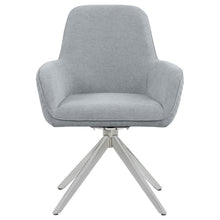 Load image into Gallery viewer, Abby - Flare Arm Side Chair - Light Gray And Chrome