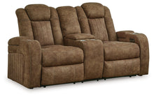 Load image into Gallery viewer, Wolfridge - Brindle - Power Reclining Loveseat With Console /Adj Hdrst