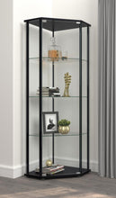 Load image into Gallery viewer, Zenobia - 4-Shelf Curio Cabinet Display Case - Black