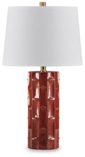 Load image into Gallery viewer, Jacemour - Burnt Umber - Ceramic Table Lamp (Set of 2)