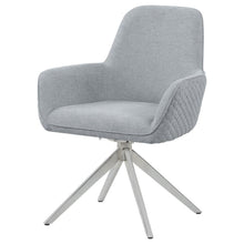 Load image into Gallery viewer, Abby - Flare Arm Side Chair - Light Gray And Chrome