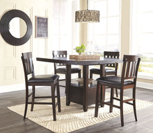 Load image into Gallery viewer, Haddigan - Dark Brown - Rectangular Dining Room Counter Extension Table