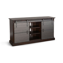 Load image into Gallery viewer, TV Console With Barn Door - Charred Oak