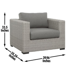 Load image into Gallery viewer, Blakley - Outdoor Lounge Chair (Set of 2) With Half-Round Wicker - Gray