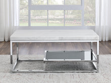 Load image into Gallery viewer, Aston - White Marble Top Coffee Table - White