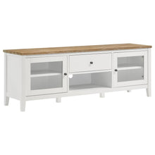 Load image into Gallery viewer, Hollis - 2 Door Wood TV Stand With Drawer - Brown And White