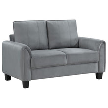 Load image into Gallery viewer, Davis - Upholstered Rolled Arm Loveseat - Gray