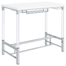 Load image into Gallery viewer, Norcrest - Acrylic Leg Bar Table - White High Gloss