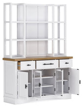 Load image into Gallery viewer, Ashbryn - White / Natural - Dining Server And Hutch