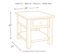 Load image into Gallery viewer, Tyler - Grayish Brown / Black - Rectangular End Table