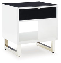 Load image into Gallery viewer, Gardoni - White / Black - Rectangular End Table